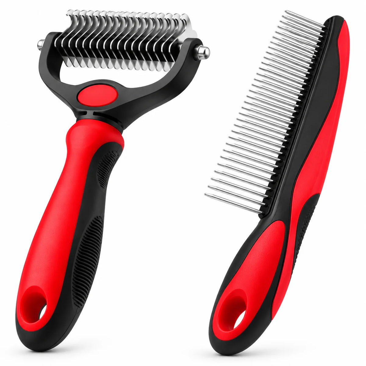 PawSmooth™ Dual-Sided Dog Deshedding Brush right view