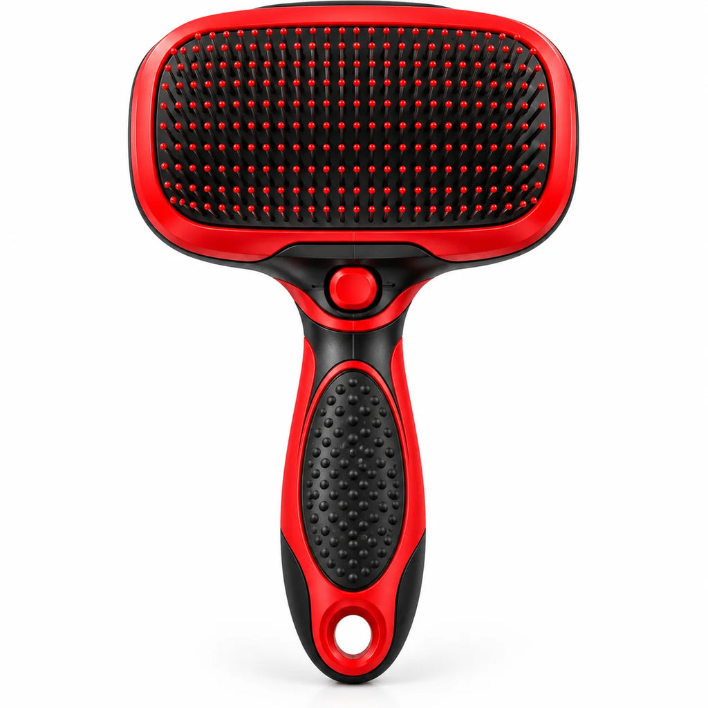PurrGlow™ Self-Cleaning Cat Grooming Brush -front view