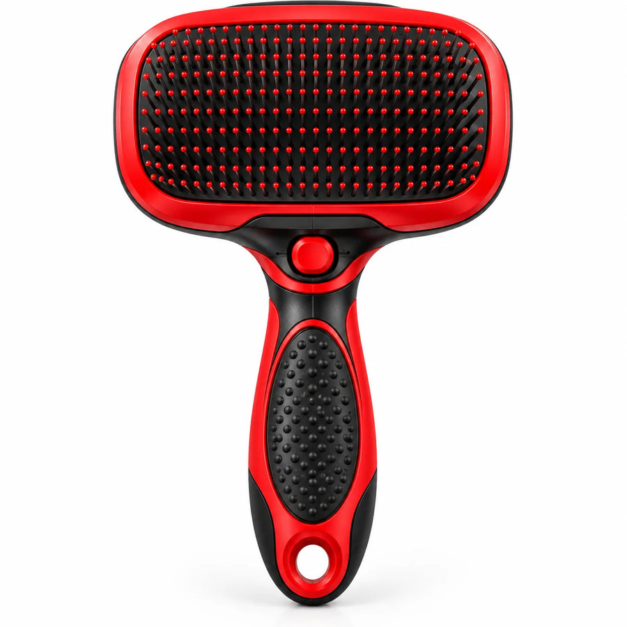 PurrGlow™ Self-Cleaning Cat Grooming Brush -front view