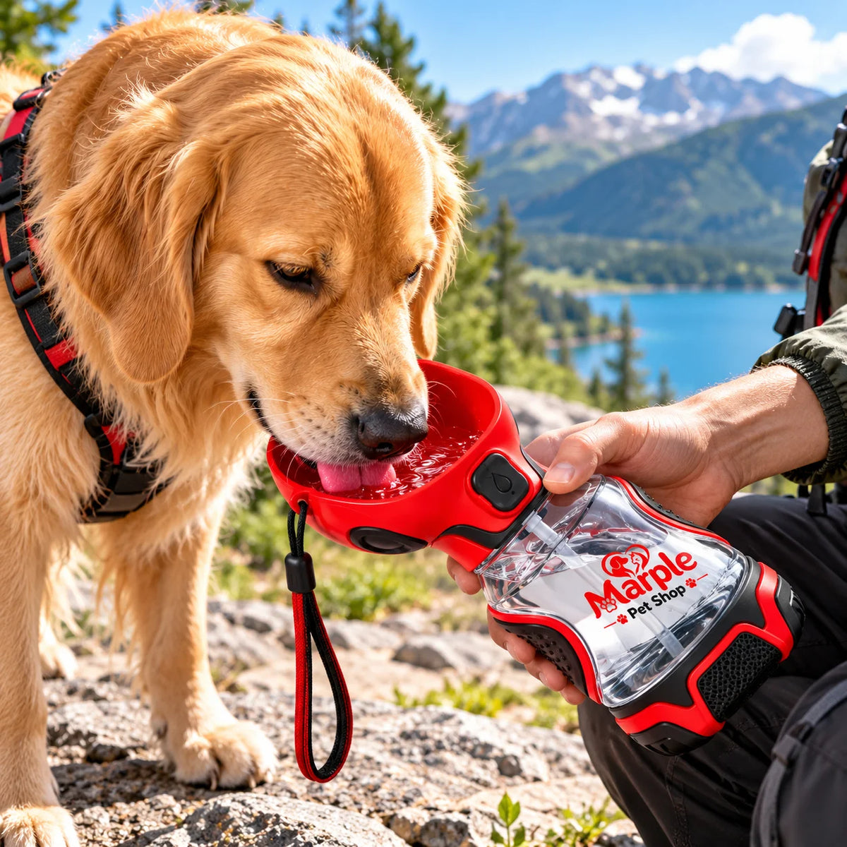 PawSip™ Portable Dog Water Bottle & Dispenser -lifestyle view