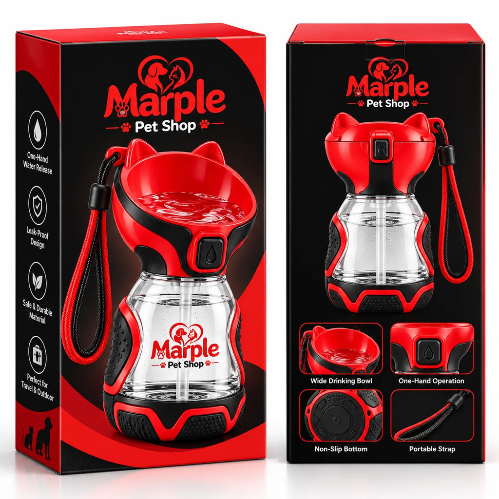PawSip™ Portable Dog Water Bottle & Dispenser – packaging box view
