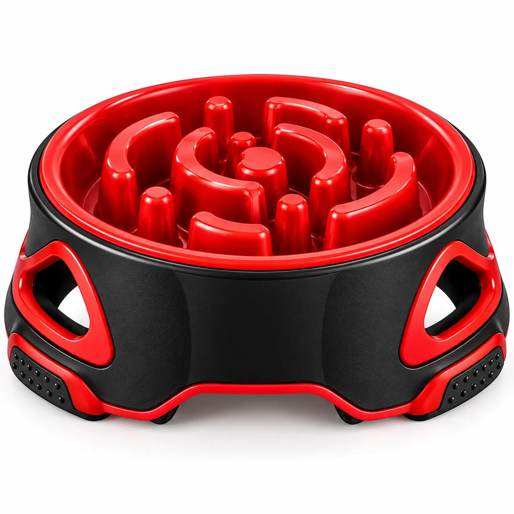 PawFeast™ Non-Slip Slow Feeder Dog Bowl -back view