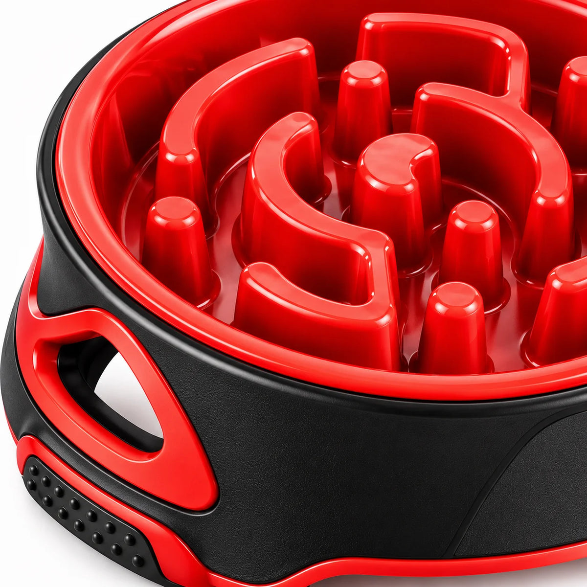 PawFeast™ Non-Slip Slow Feeder Dog Bowl -close up view
