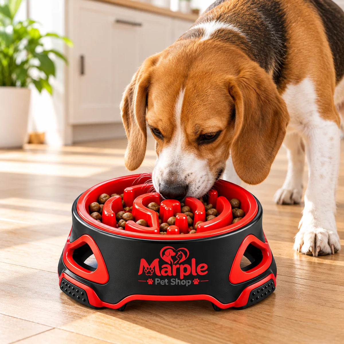 PawFeast™ Non-Slip Slow Feeder Dog Bowl -lifestyle indoor view