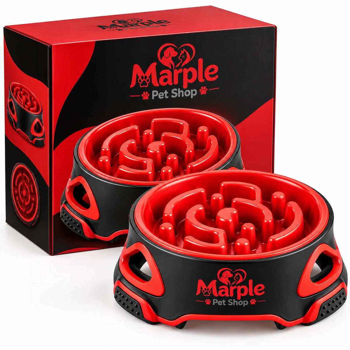 PawFeast™ Non-Slip Slow Feeder Dog Bowl -packaging view