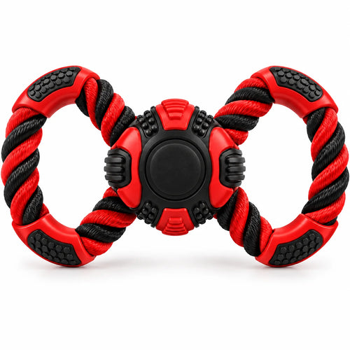 PawTug™ Durable Rope & Rubber Tug Toy -back view
