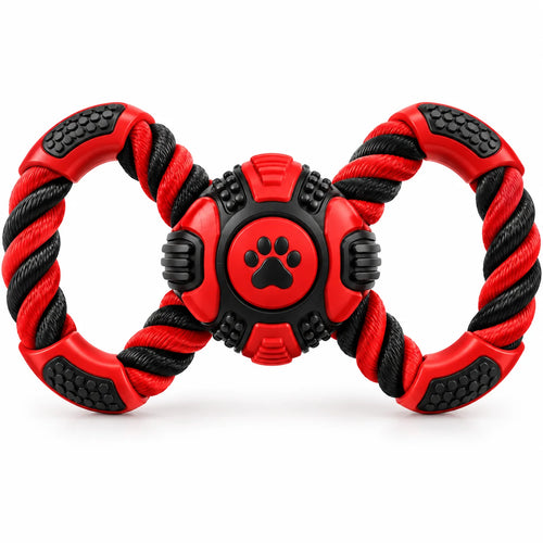 PawTug™ Durable Rope & Rubber Tug Toy -front view